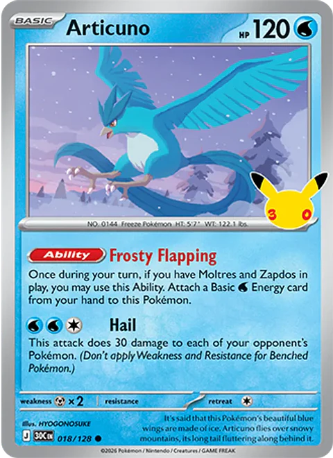 Articuno - 30C-018-H - Common