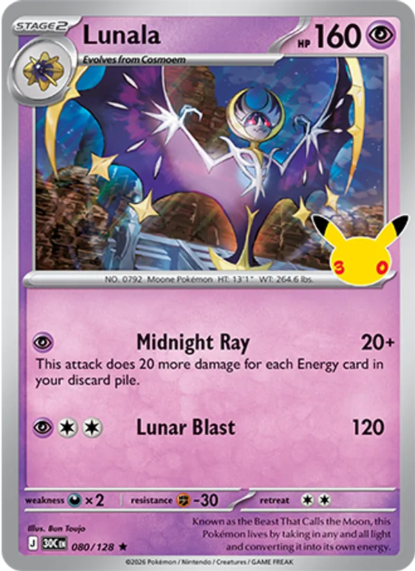 Lunala - 30C-080-H - Rare 1