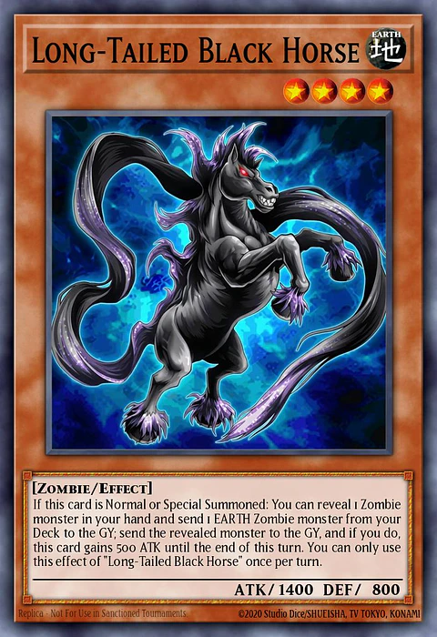 Long-Tailed Black Horse - BETB-EN097 - Common