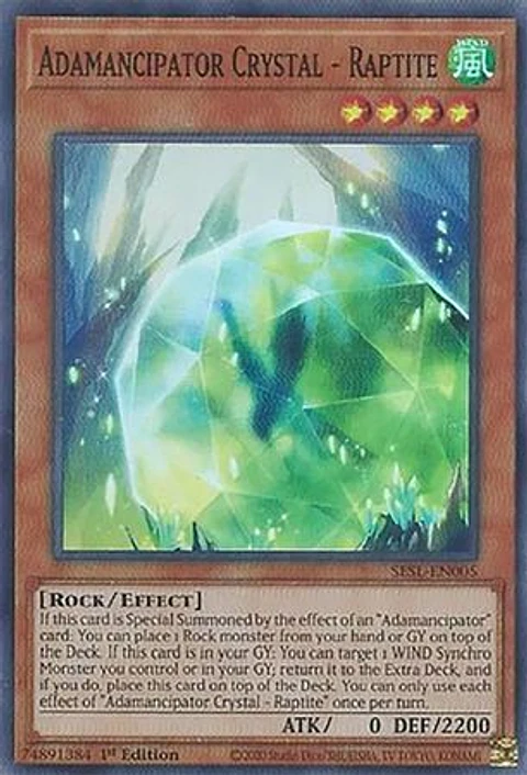 Adamancipator Crystal - Raptite - SESL-EN005 - Super Rare 