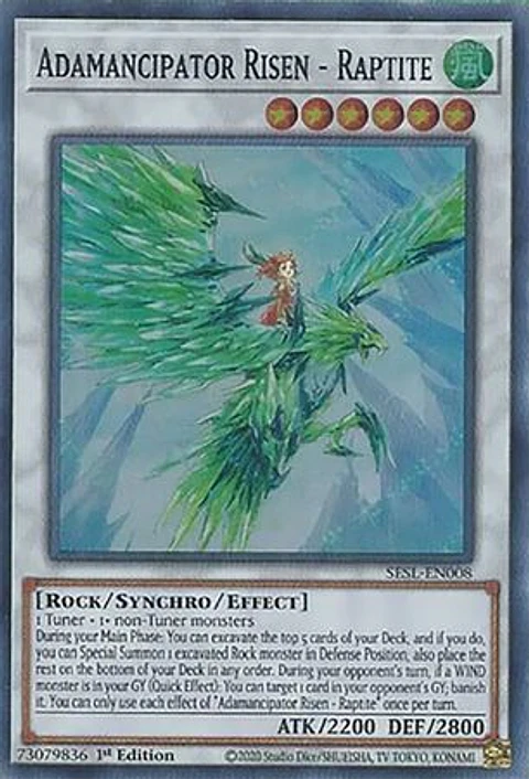 Adamancipator Risen - Raptite - SESL-EN008 - Super Rare