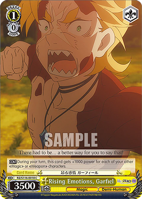 Rising Emotions, Garfiel - RZ/S116-E018 - C
