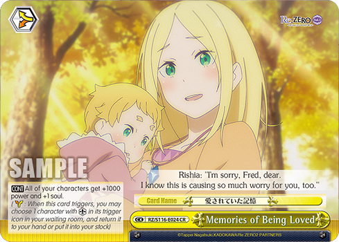 Memories of Being Loved - RZ/S116-E024 - CR 1