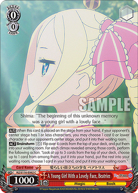 A Young Girl With a Lovely Face, Beatrice - RZ/S116-E062 - C