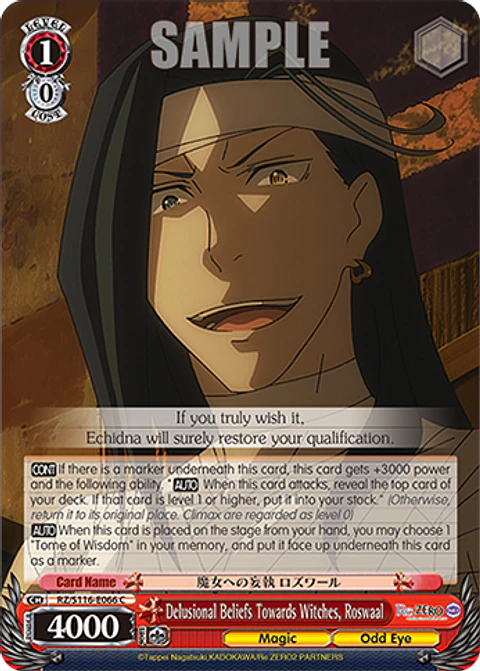 Delusional Beliefs Towards Witches, Roswaal - RZ/S116-E066 - C
