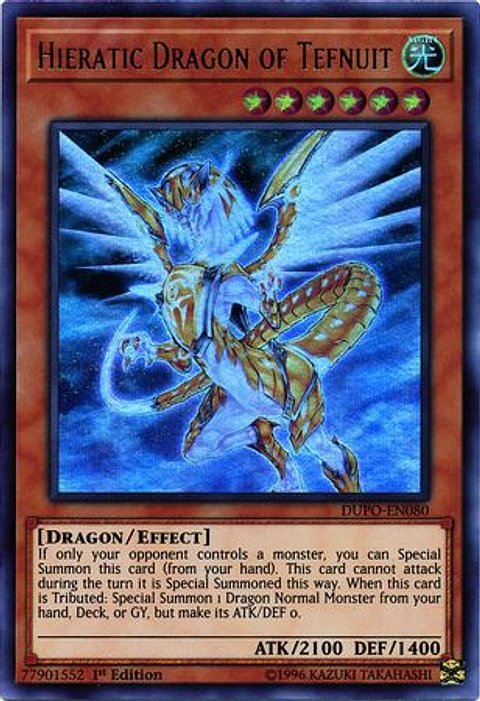 Hieratic Dragon of Tefnuit - DUPO-EN080 - Ultra Rare 