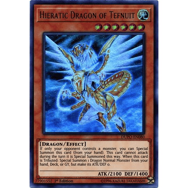Hieratic Dragon of Tefnuit - DUPO-EN080 - Ultra Rare 