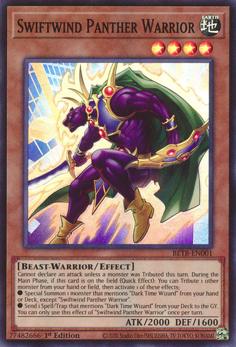 Swiftwind Panther Warrior - BETB-EN001 - Super Rare