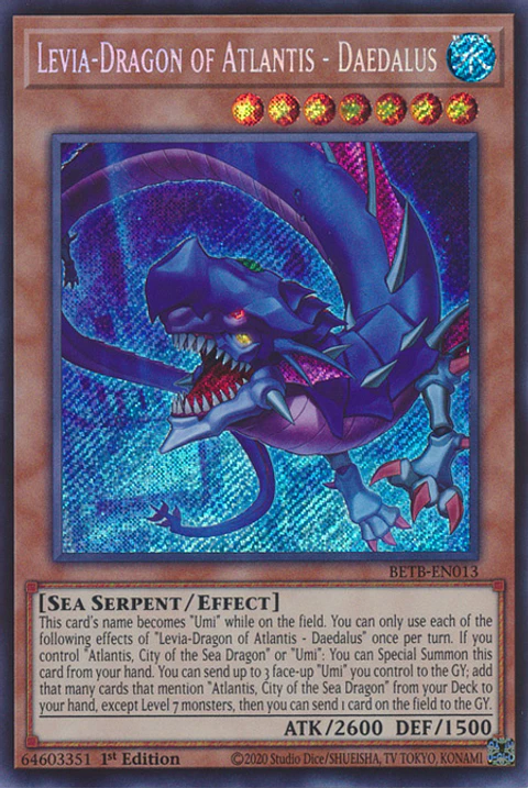 Levia-Dragon of Atlantis - Daedalus - BETB-EN013 - Secret Rare