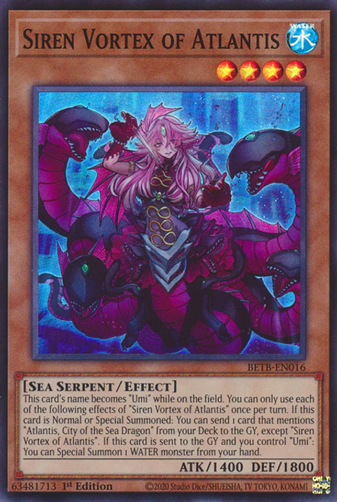 Siren Vortex of Atlantis - BETB-EN016 - Super Rare