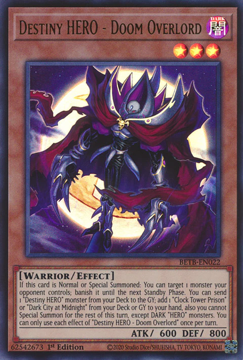 Destiny HERO - Doom Overlord - BETB-EN022 - Ultra Rare