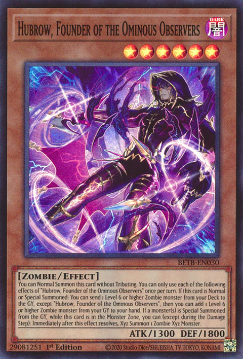 Hubrow, Founder of the Ominous Observers - BETB-EN030 - Super Rare