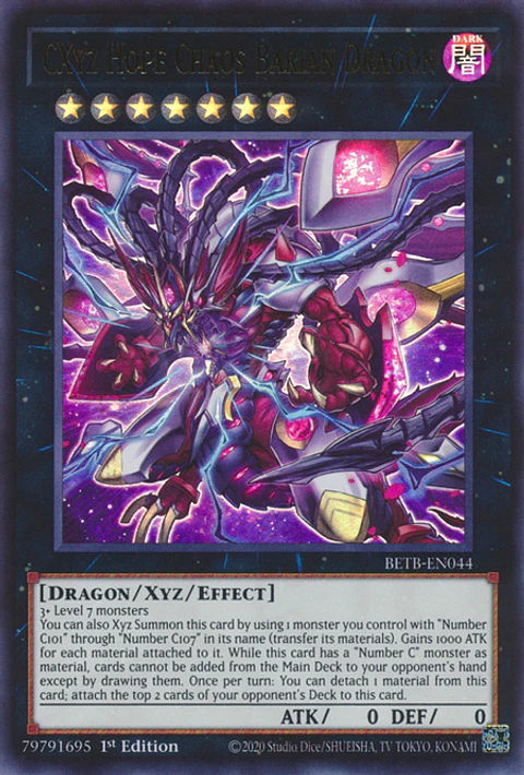 CXyz Hope Chaos Barian Dragon - BETB-EN044 - Ultra Rare