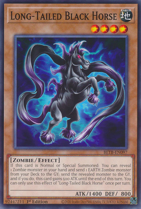 Long-Tailed Black Horse - BETB-EN097 - Common