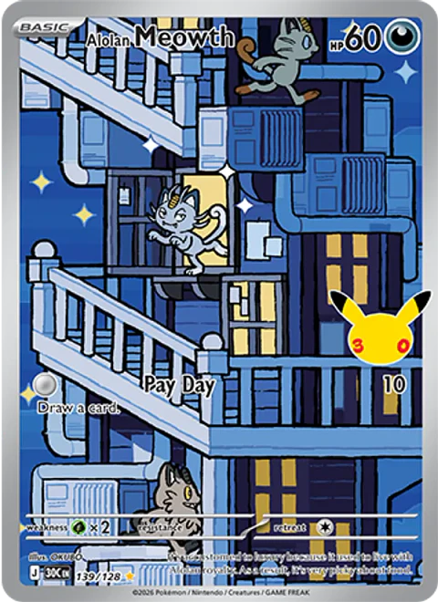Alolan Meowth - 30C-139-H - Illustration Rare