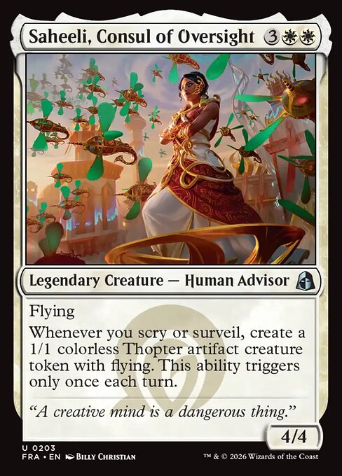 Saheeli, Consul of Oversight - FRA-0203 - Uncommon 1