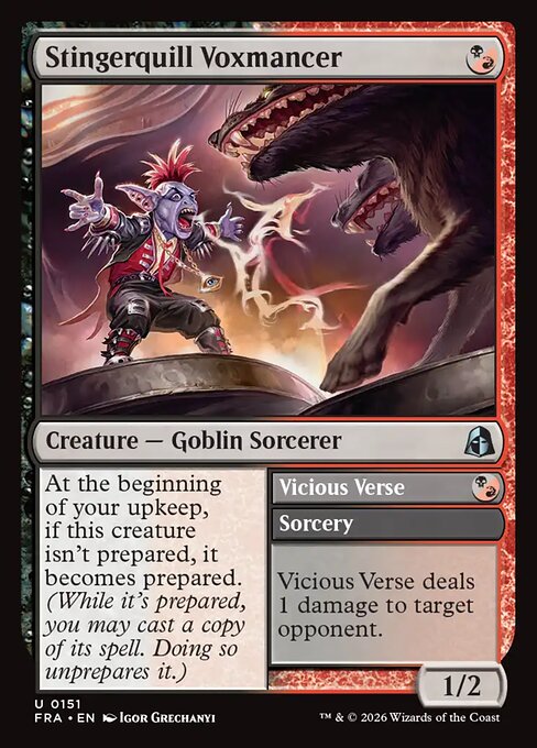 Stingerquill Voxmancer // Vicious Verse - FRA-0151-F - Uncommon - Foil 1