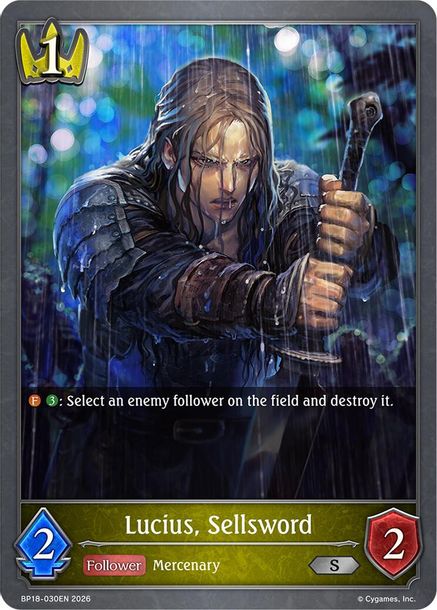 Lucius, Sellsword - BP18-030EN - Silver 1