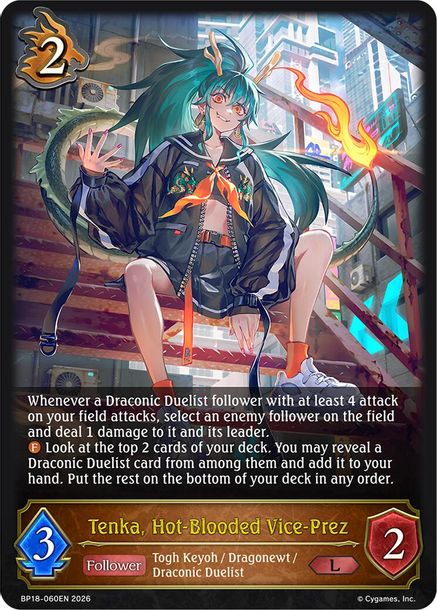 Tenka, Hot-Blooded Vice-Prez - BP18-060EN - Legendary 1