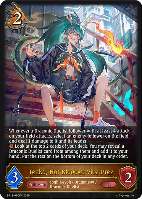 Tenka, Hot-Blooded Vice-Prez - BP18-060EN - Legendary