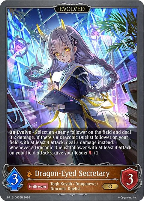 Dragon-Eyed Secretary (Evolved) - BP18-063EN - Gold