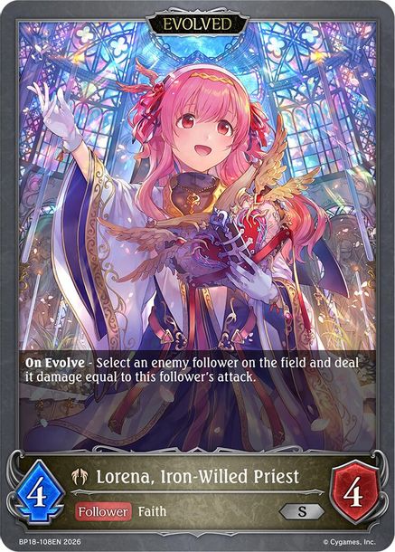 Lorena, Iron-Willed Priest (Evolved) - BP18-108EN - Silver 1