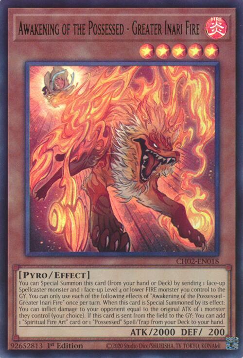 Awakening of the Possessed - Greater Inari Fire - CH02-EN018 - Ultra Rare 1
