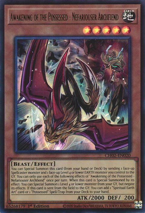 Awakening of the Possessed - Nefariouser Archfiend - CH02-EN020 - Ultra Rare