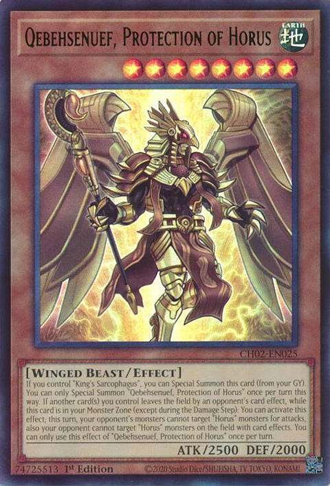 Qebehsenuef, Protection of Horus - CH02-EN025 - Ultra Rare