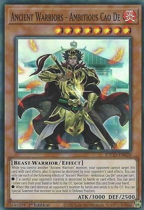 Ancient Warriors - Ambitious Cao De - ETCO-EN020 - Super Rare