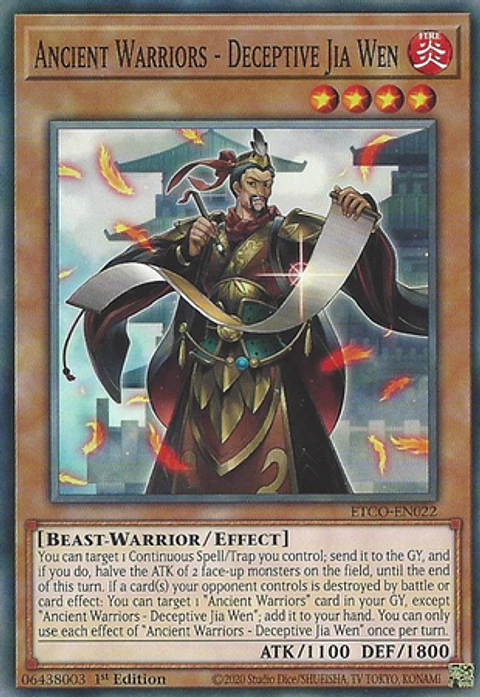 Ancient Warriors - Deceptive Jia Wen - ETCO-EN022 - Common