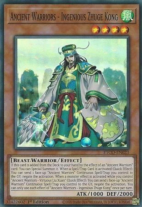 Ancient Warriors - Ingenious Zhuge Kong - ETCO-EN023 - Super Rare