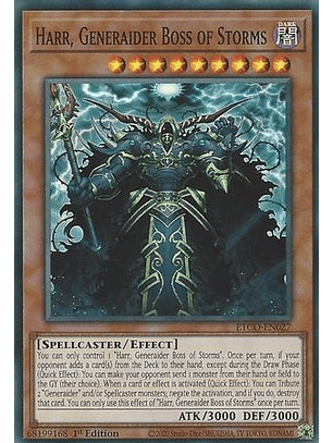 Harr, Generaider Boss of Storms - ETCO-EN027 - Super Rare