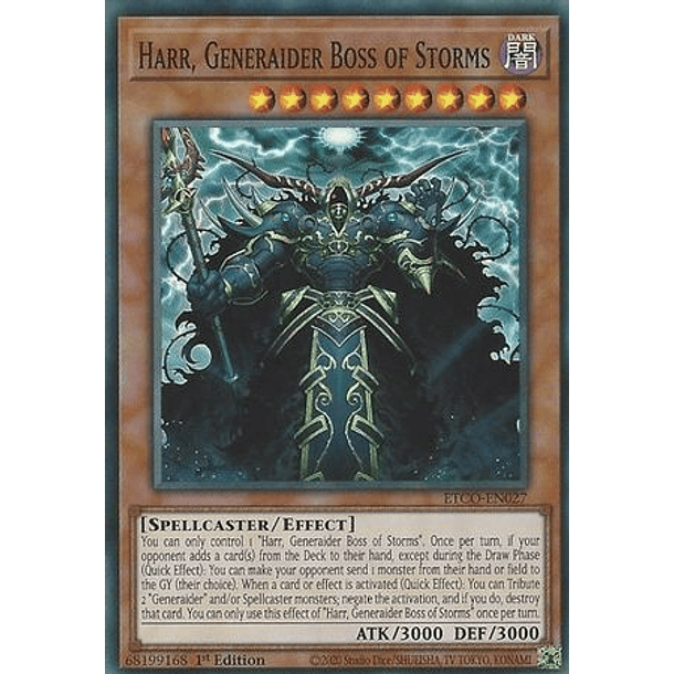Harr, Generaider Boss of Storms - ETCO-EN027 - Super Rare