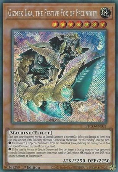 Gizmek Uka, the Festive Fox of Fecundity - ETCO-EN031 - Secret Rare 