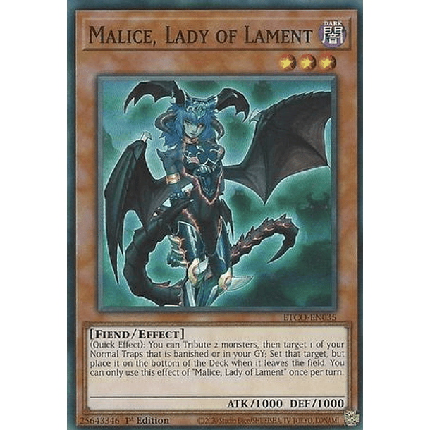 Malice, Lady of Lament - ETCO-EN035 - Super Rare