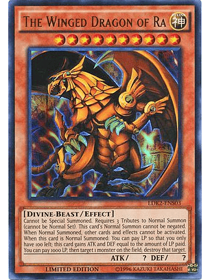 The Winged Dragon of Ra - LDK2-ENS03 - Ultra Rare Limited Edition