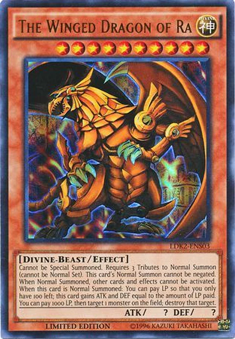 The Winged Dragon of Ra - LDK2-ENS03 - Ultra Rare Limited Edition