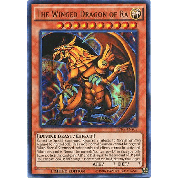 The Winged Dragon of Ra - LDK2-ENS03 - Ultra Rare Limited Edition