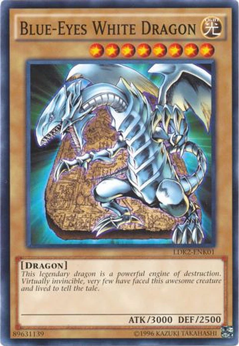 Blue-Eyes White Dragon (Tablet Background) - LDK2-ENK01 - Common