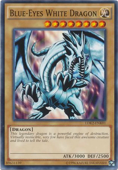 Blue-Eyes White Dragon (Red Sparks Background) - LDK2-ENK01 - Common  