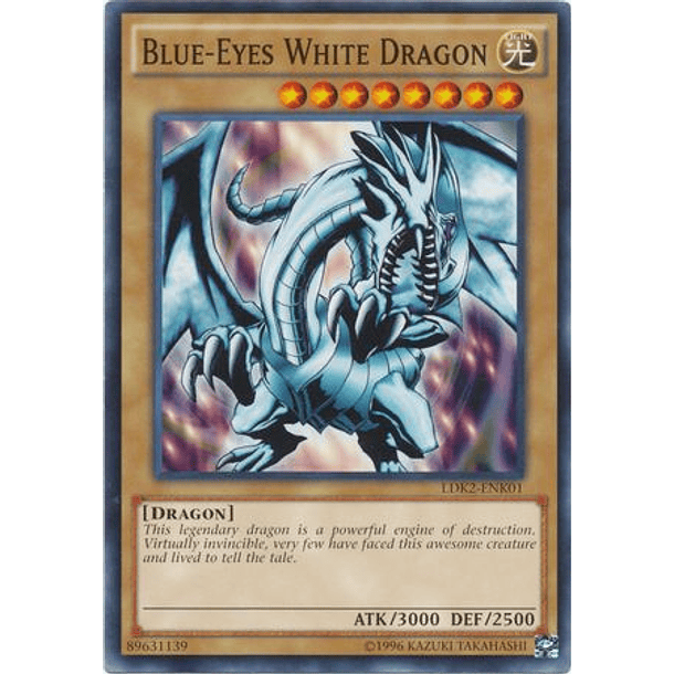 Blue-Eyes White Dragon (Red Sparks Background) - LDK2-ENK01 - Common  