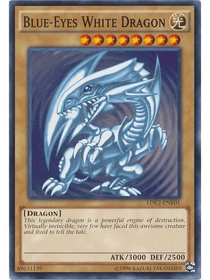 Blue-Eyes White Dragon (Blue Ripple Background) - LDK2-ENK01 - Common
