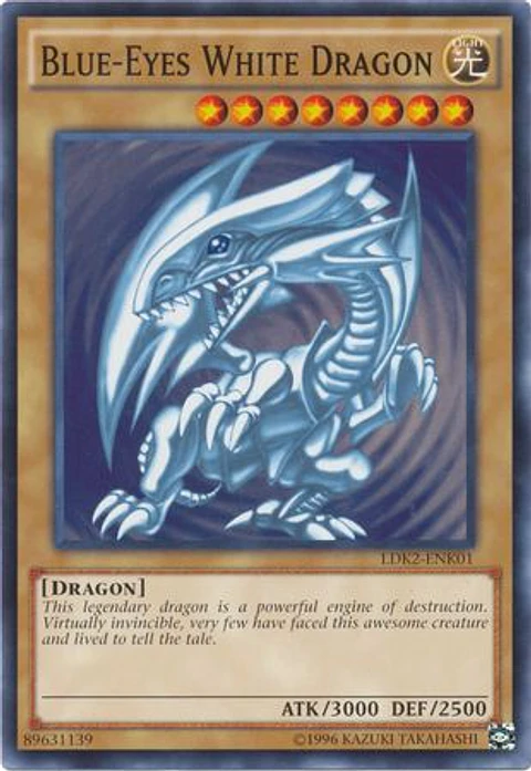 Blue-Eyes White Dragon (Blue Ripple Background) - LDK2-ENK01 - Common
