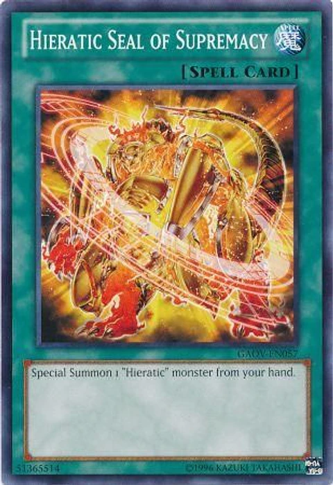 Hieratic Seal of Supremacy - GAOV-EN057 - Common (JUGADA)