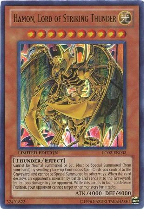 Hamon, Lord of Striking Thunder - LC02-EN002 - Ultra Rare Limited Edition