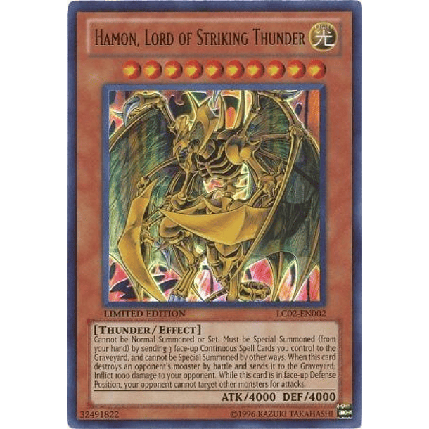 Hamon, Lord of Striking Thunder - LC02-EN002 - Ultra Rare Limited Edition