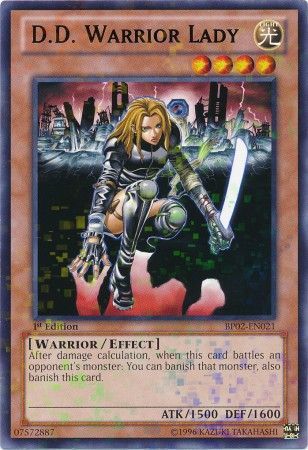D.D. Warrior Lady - BP02-EN021 - Mosaic Rare (jugada) 1