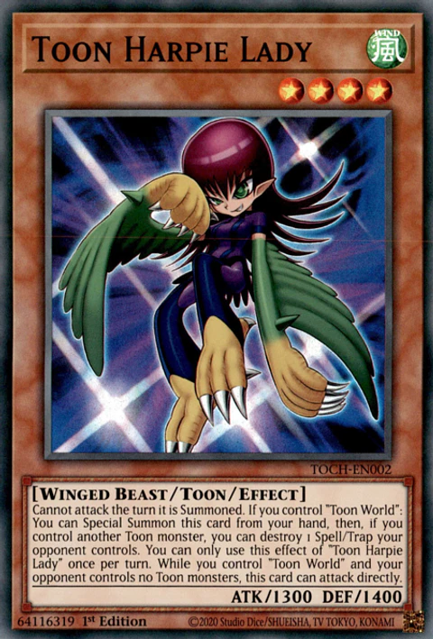 Toon Harpie Lady - TOCH-EN002 - Super Rare