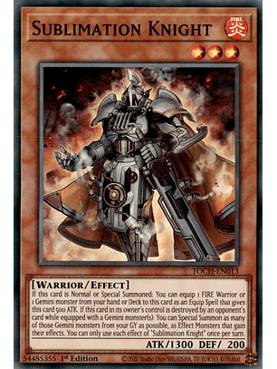 Sublimation Knight - TOCH-EN013 - Super Rare